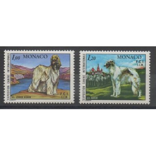Timbres - chiens - Monaco  - 1978 - No 1163/1164