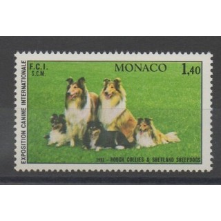 Timbres - chiens - Monaco  - 1981 - No 1280