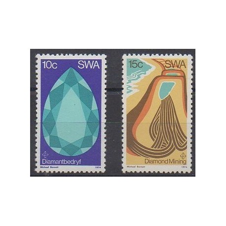 Sud-Ouest africain - 1974 - No 344/345 - Minéraux - Pierres précieuses