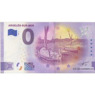 Billet souvenir touristique - 2021-2 - Argeles-sur-Mer - Le port - (Pyrénées-Orientales)