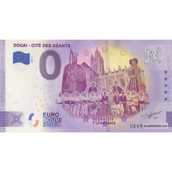 Billet souvenir touristique - 2021-1 - Douai - Cite des géants - (Nord)