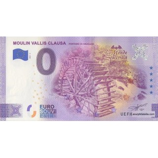 Billet souvenir touristique - 2021-2 - Moulin Vallis Clausa - Fontaine de Vaucluse - (Vaucluse)