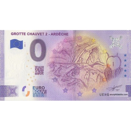 Euro banknote memory - 07 - Grotte Chauvet 2 - Ardèche - 2021-1 - Anniversary