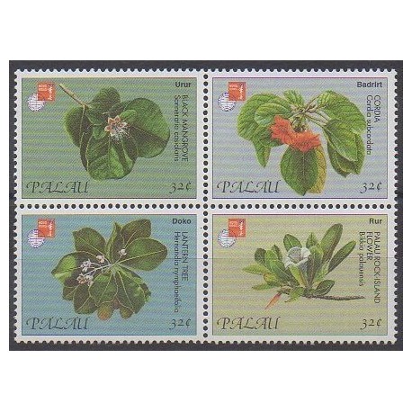 Palau - 1997 - No 1022/1025 - Fleurs - Philatélie