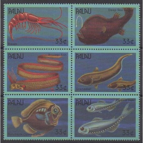 Palau - 2000 - No 1560/1565 - Vie marine