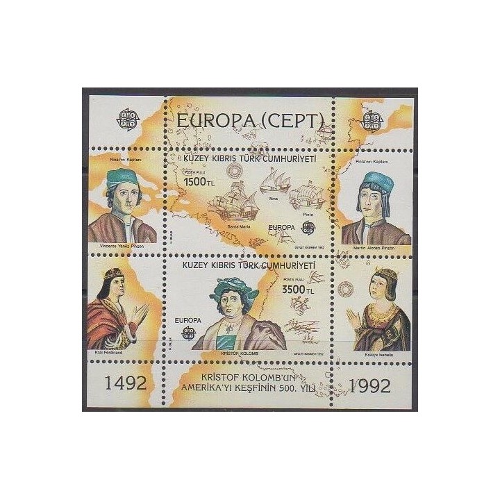 Acheter ce bloc-feuillet de Turquie (Chypre du nord) de l'année 1992 (No BF10).