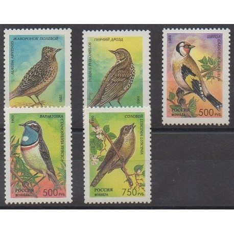 Russie - 1995 - No 6127/6131 - Oiseaux
