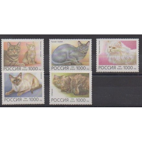 Russie - 1996 - No 6170/6174 - Chats