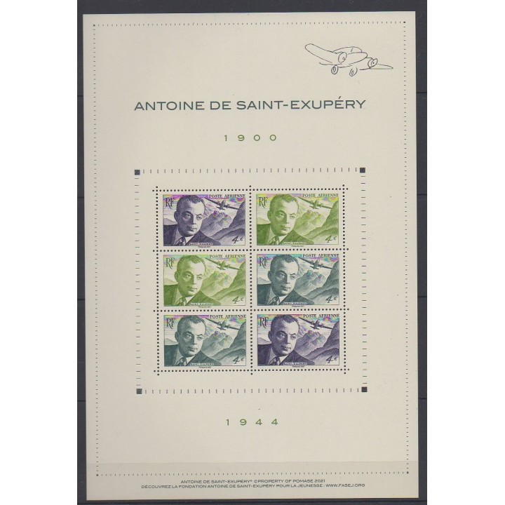 Acheter ce feuillet de poste aérienne française de l'année 2021 (No PAF86).