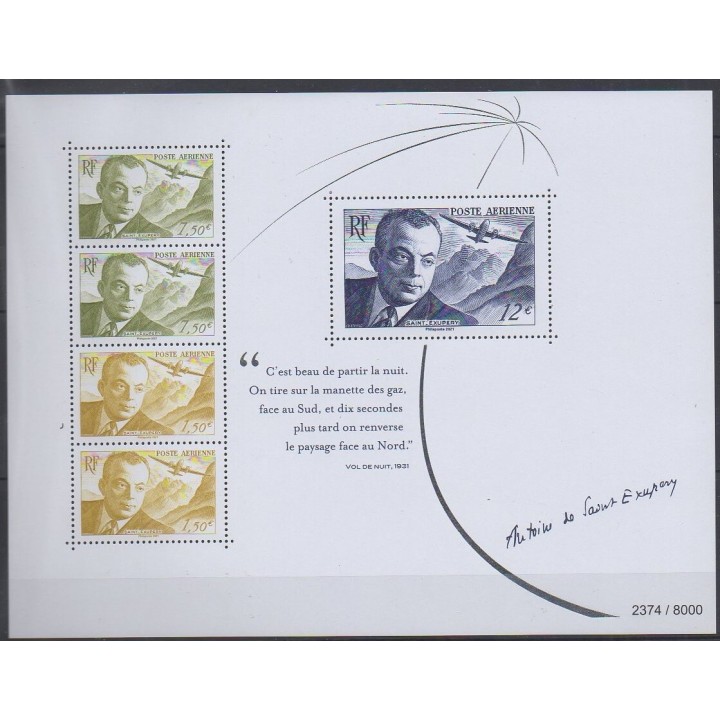Acheter ce feuillet de poste aérienne française de l'année 2021 (No PAF89).
