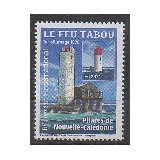 Buy this stamp of New Caledonia of the year 2021 (Le feu tabou).