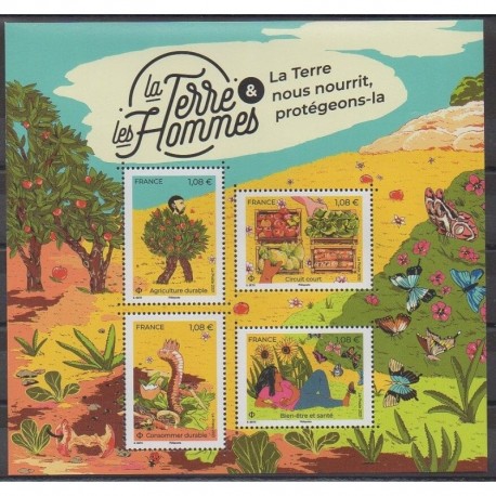 France - Blocks and sheets - 2021 - Nb F5514 - Environment - Fruits or vegetables