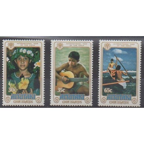 Aitutaki - 1979 - Nb 236/238 - Childhood