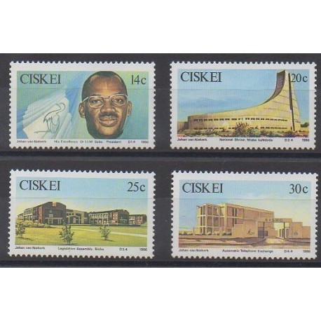 South Africa - Ciskey - 1986 - Nb 106/109 - Monuments