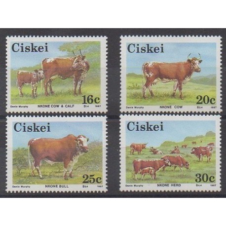 South Africa - Ciskey - 1987 - Nb 115/118 - Mamals