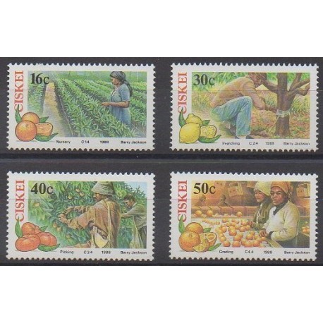 Afrique du Sud - Ciskey - 1988 - No 141/144 - Fruits ou légumes