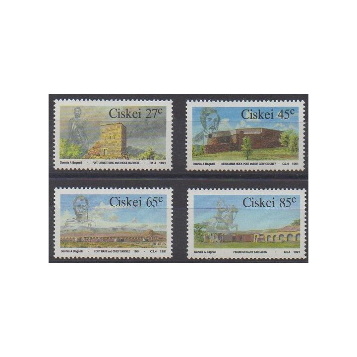 Buy this set of stamps of South Africa - Ciskey of the year 1991 (Nb 207/210).