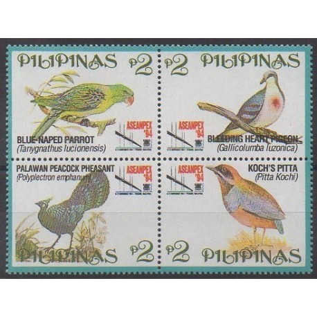 Philippines - 1994 - Nb 2112/2115 - Birds - Philately