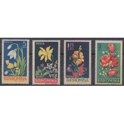 Romania - 1956 - Nb 1469/1472 - Flowers