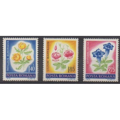 Romania - 1973 - Nb 2738/2740 - Flowers