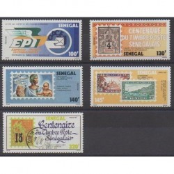 Sénégal - 1987 - No 698/702 - Timbres sur timbres