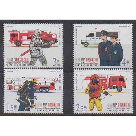 Macao - 2001 - No 1049/1052 - Pompiers