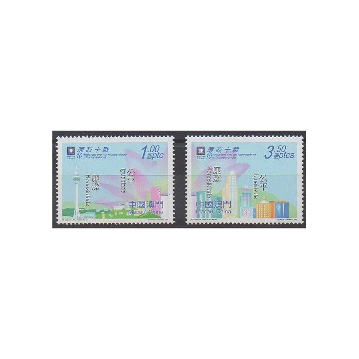 Buy this set of stamps of Macao of the year 2002 (Nb 1113/1114).