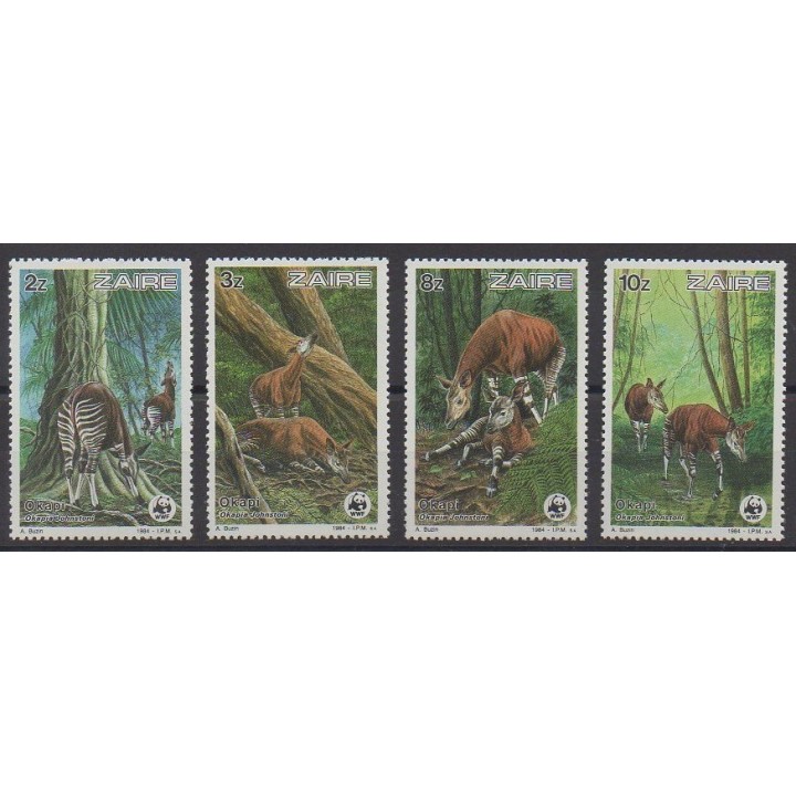 Acheter cette série de timbres du Zaïre de l'année 1984 (No 1182/1185).
