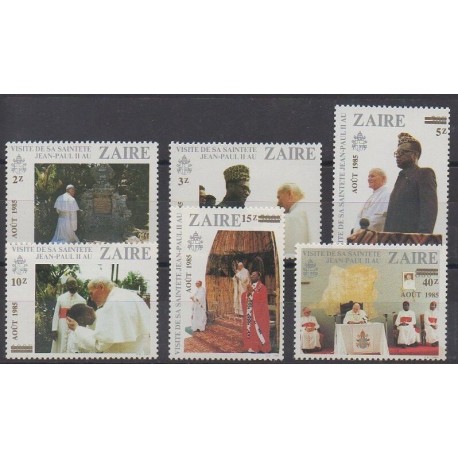 Zaire - 1985 - Nb 1202/1207 - Pope