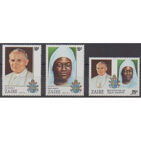Zaire - 1986 - Nb 1235/1237 - Pope