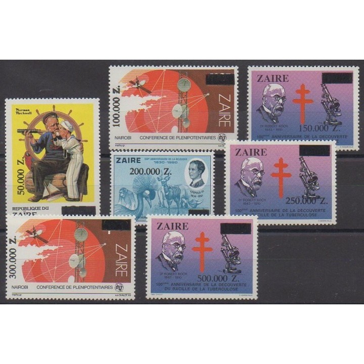 Buy this set of stamps of Zaire of the year 1992 (Nb 1352/1358).