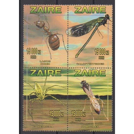 Zaire - 1996 - Nb 1435/1438 - Insects
