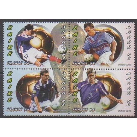 Zaire - 1997 - Nb 1483/1486 - Soccer World Cup
