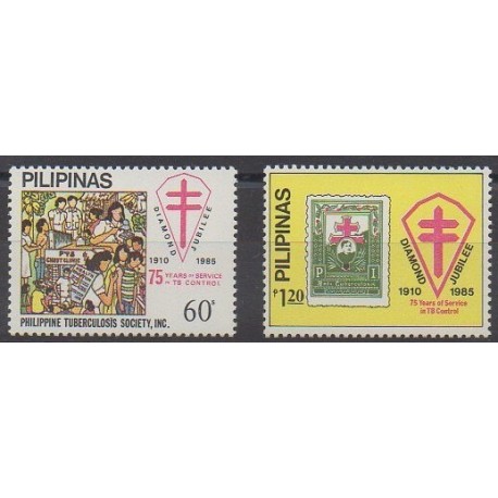 Philippines - 1985 - No 1457/1458 - Santé ou Croix-Rouge