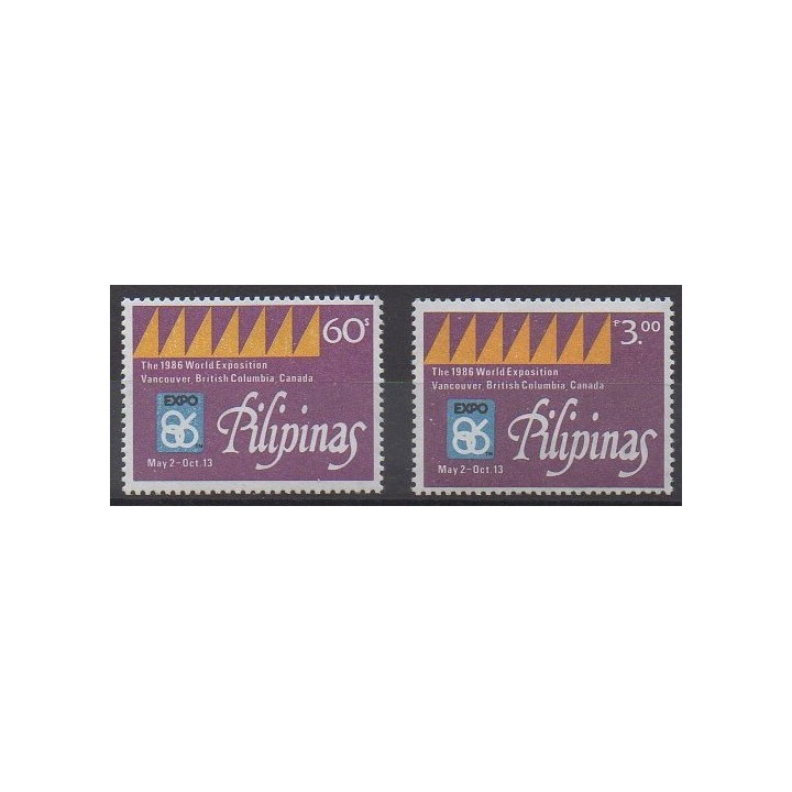 Buy this set of stamps of Philippines of the year 1986 (Nb 1499/1500).