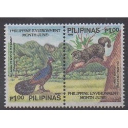 Philippines - 1989 - No 1685/1686 - Environnement - Animaux