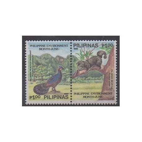 Philippines - 1989 - Nb 1685/1686 - Environment - Animals