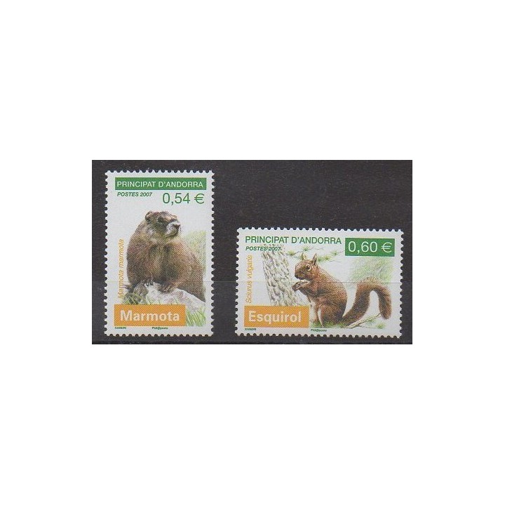 Acheter cette série de timbres d'Andorre français de l'année 2007 (No 634/635).
