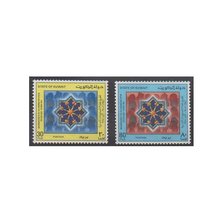 Acheter cette série de timbres du Kowaït de l'année 1985 (No 1070/1071).