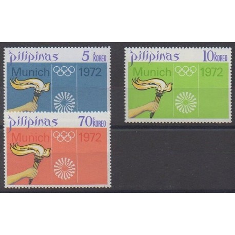 Philippines - 1972 - No 899/901 - Jeux Olympiques d'été