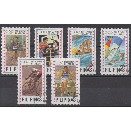 Philippines - 1984 - No 1386/1391 - Jeux Olympiques d'été - Oblitérés