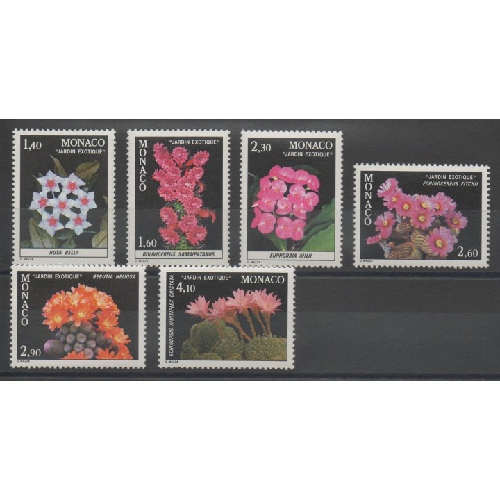 Stamps - flowers - Monaco - 1982 - Nb 1306/1311