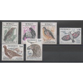 Stamps - birds - Monaco - 1982 - Nb 1316/1321