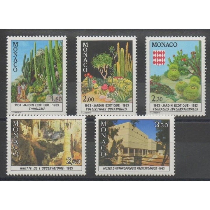 Timbres - flore - Monaco  - 1983 - No 1360/1364