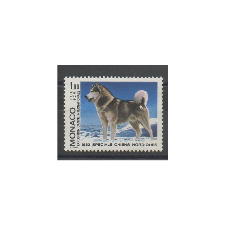 Timbres - chiens - Monaco  - 1983 - No 1367