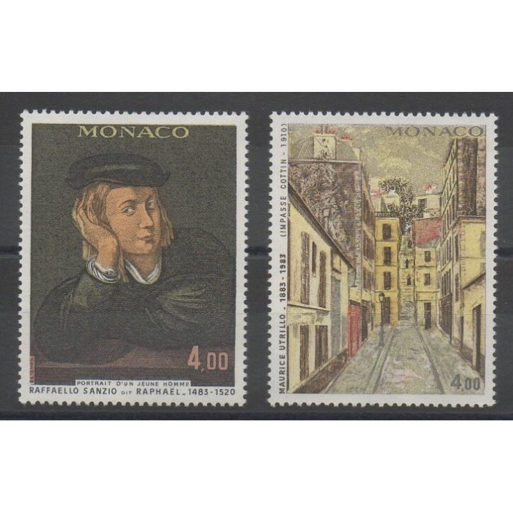 Timbres - peinture - Monaco  - 1983 - No 1391/1392