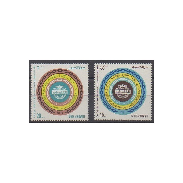 Acheter cette série de timbres du Kowaït de l'année 1971 (No 512/513).