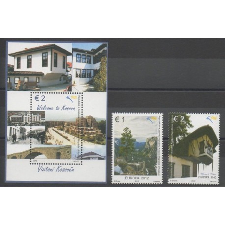 Timbres - monuments - Kosovo - 2012 - No 107/108 - BF 14