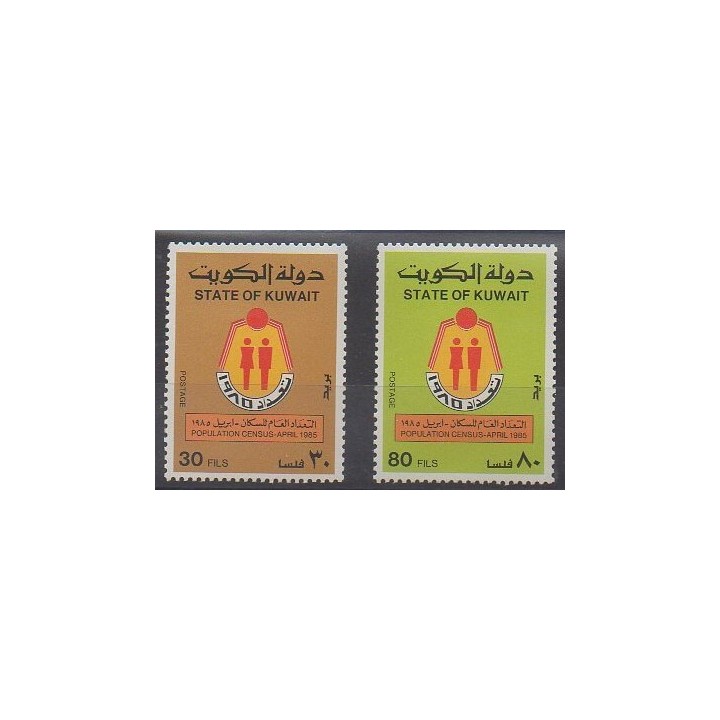 Buy this set of stamps of Kuwait of the year 1985 (Nb 1054/1055).