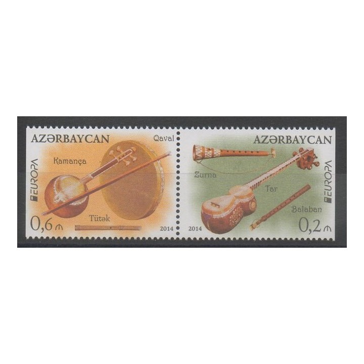 Timbres - musique - Azerbaïdjan - 2014 - No 862a/863a